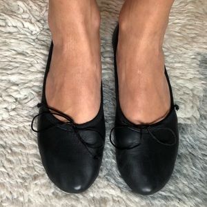 Chloe Leather Ballerina Flats: ballet black